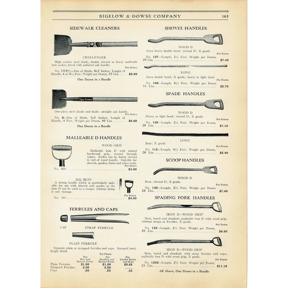 VTG Print Ad Sidewalk Cleaner Chisel Challenger True Temper Shovel Handle Manure